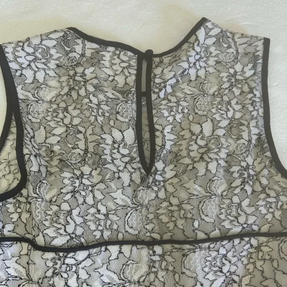 Banana republic white lace mini dress black detail sheath dress - Picture 10 of 11